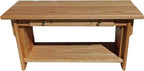 Meditation Bench ~ 14" Tall Personal Altar Table by EarthBench: RED Oak (28" by 11" by 14" Tall)