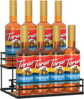 THYGIFTREE Coffee Syrup Rack Organizer 8 Bottle Syrup Holder Stand 2-Tier Syrup Storage Shelves Wine Rack for Kitchen Coffee Bar Station