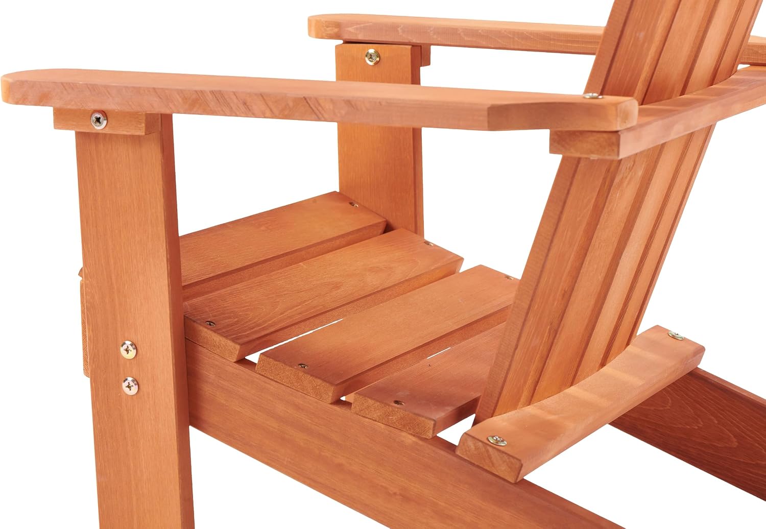Wooden Kid's Adirondack Chair for Indoor and Outdoor, Natural Cedar Patio Lounge Chiar for Kids