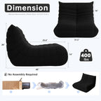 WHGBJA Bean Bag Chair for Adults, Lazy Bean Bag Sofa for Bedroom, Living Room, Reading, Gaming Floor Sofa Chair, Boneless, Comfy