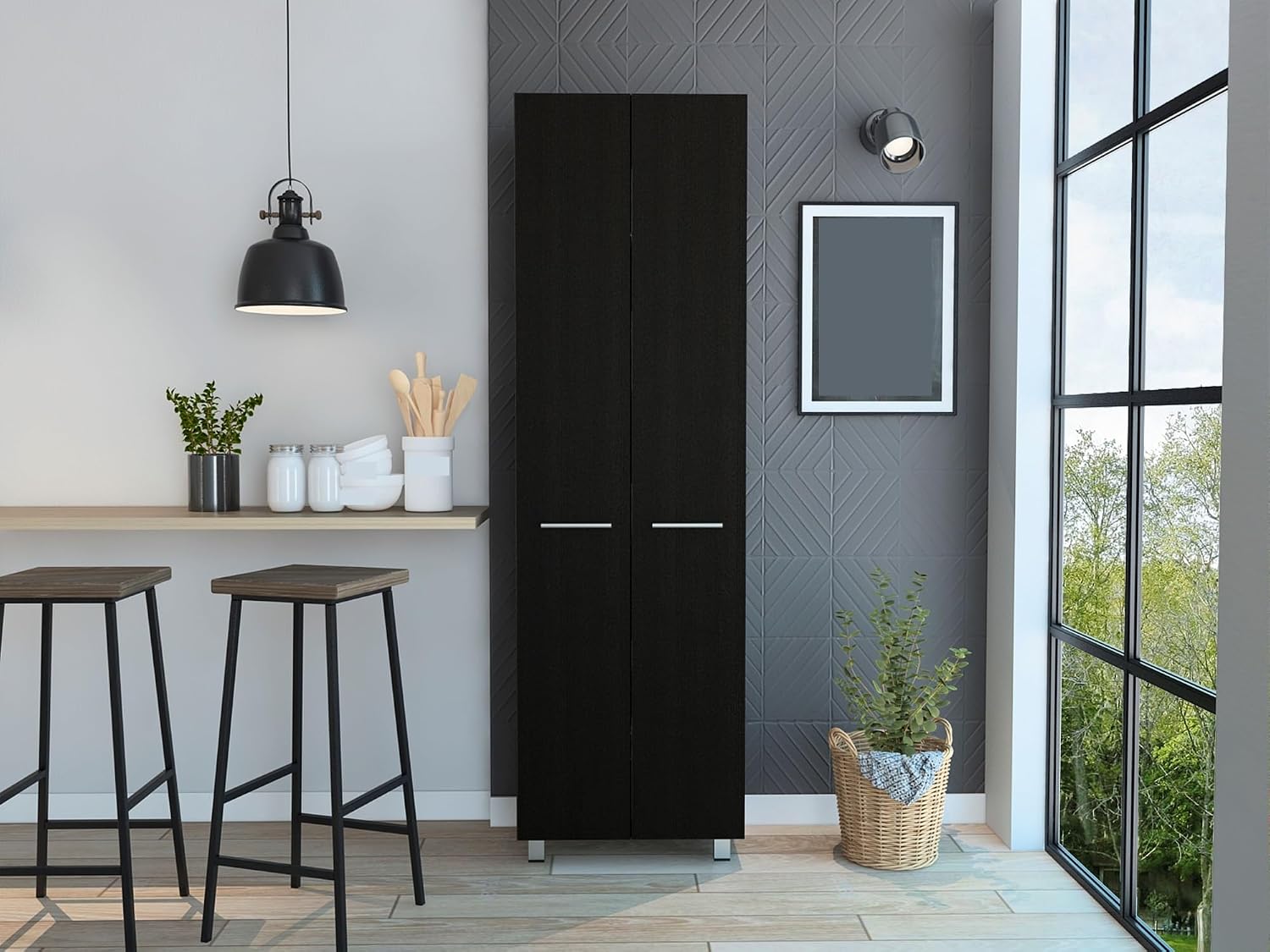 Pantry Cabinet with Storage Drawers, Mid-Century Sideboard Locker for Kitchen,for Kitchen Home