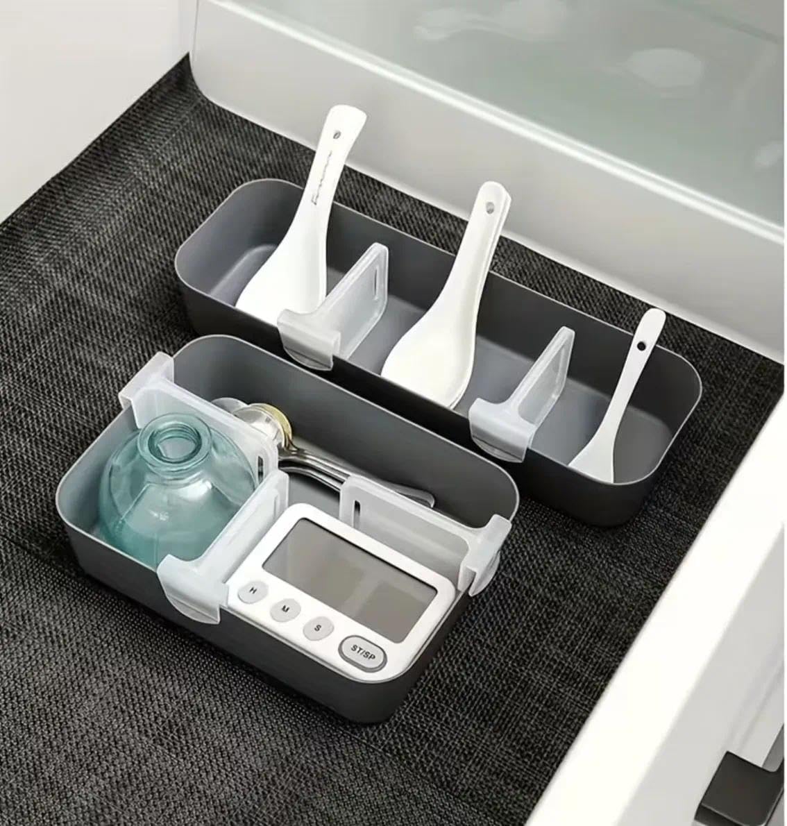 10 Pcs Thick Adjustable Transparent Refrigerator Side Door Organizers, Multifunctional Storage Space Saver Bins
