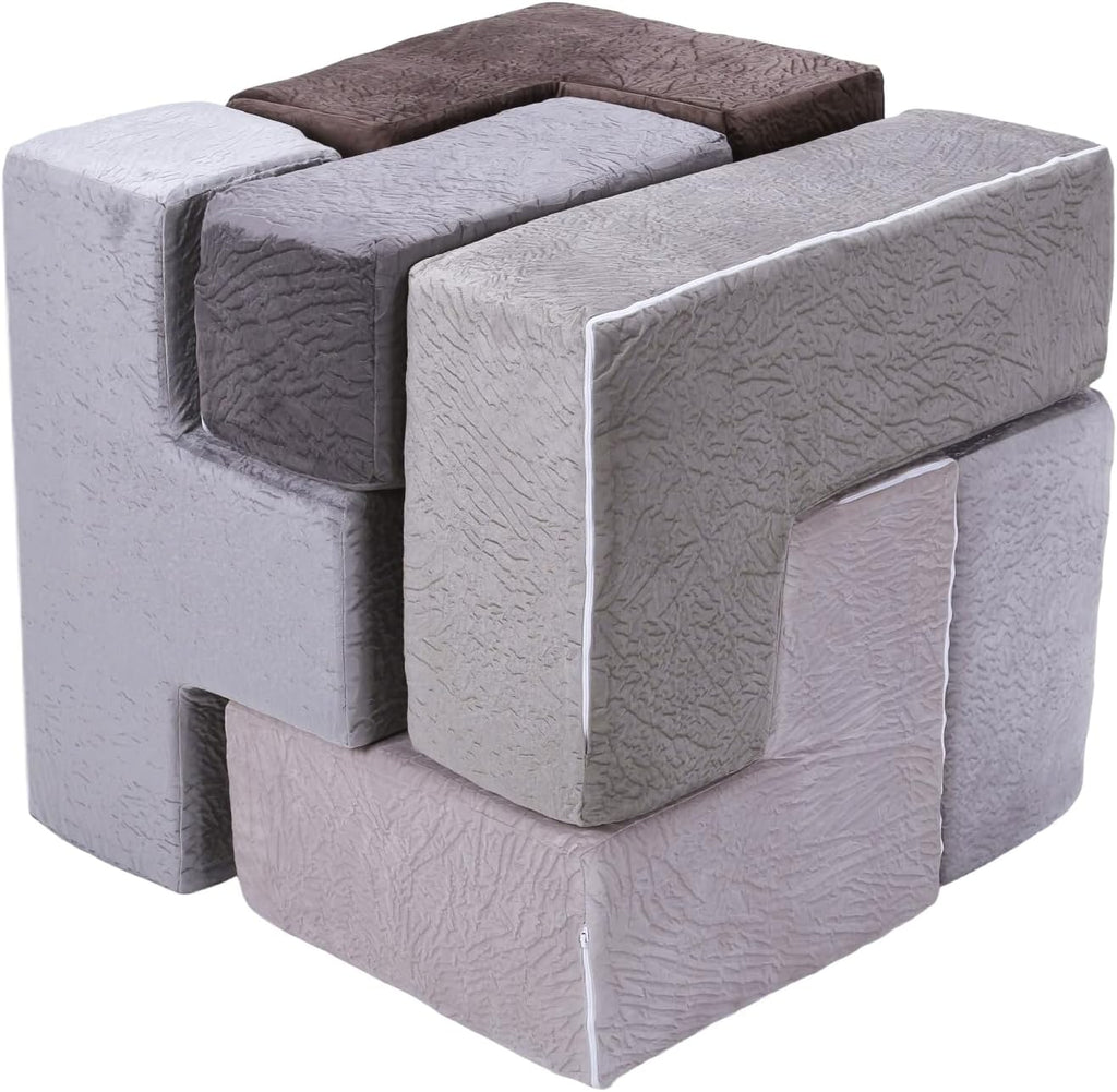 7Pcs Stackable Furniture Chair Washable Elastic Sponge Toddler Cushions Wear Resist for Kids Bedroom Playroom Furnitures