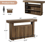 Tribesigns 63" Bar Table, 4-Tier Counter Height Pub Table with Footrest and Storage Shelves, Modern Home Bar Unit, Coffee Bar Cabinet Liquor Furniture for Kitchen, Bistro, Basement
