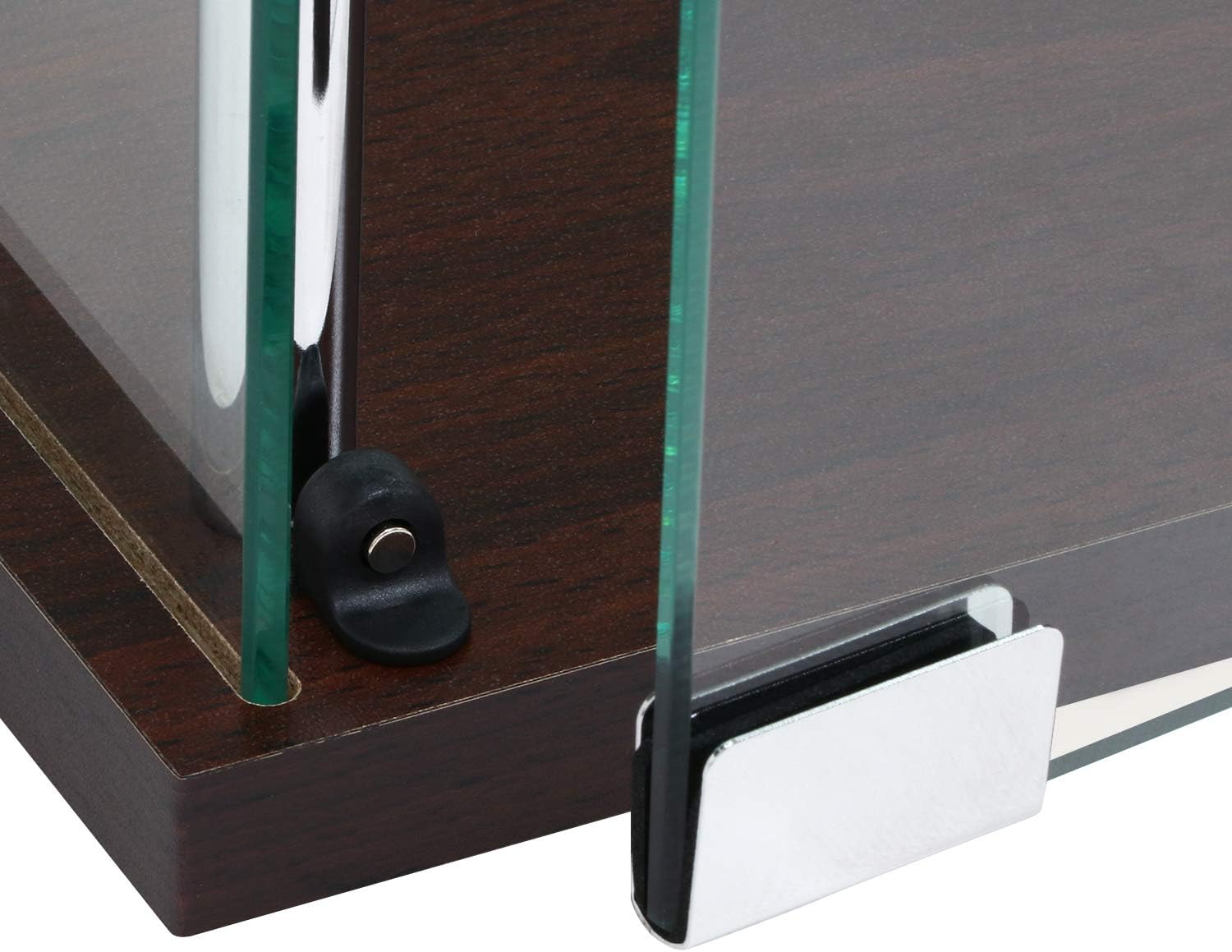 Fuji Boeki 97336 Collection Case, Figure Case, 3 Tiers, Width 16.7 x Depth 14.4 x Height 33.9 inches (42.5 x 36.5 x 86 cm), Brown, Tempered Glass, Rear Mirror, Assembly Required