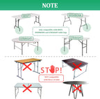 Folding Table Risers for Straight/Bent Leg, Durable Table Leg Extensions 2 Levels/Heights Table Leg Extenders 3.6in | 5.2in - All for Treating Your Back Pain (4-Pack)