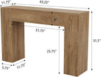 Wood Console Table for Entryway Living Room, 43-Inch Modern Sofa Table, Farmhouse Small Rectangular Accent Console with Wooden Double Base for Behind Couch Hallway Foyer Entrance, Light Oak Brown