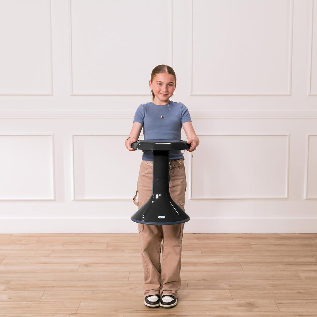 ECR4Kids ACE Active Core Engagement Wobble Stool, 18-Inch Seat Height, Flexible Seating, Black