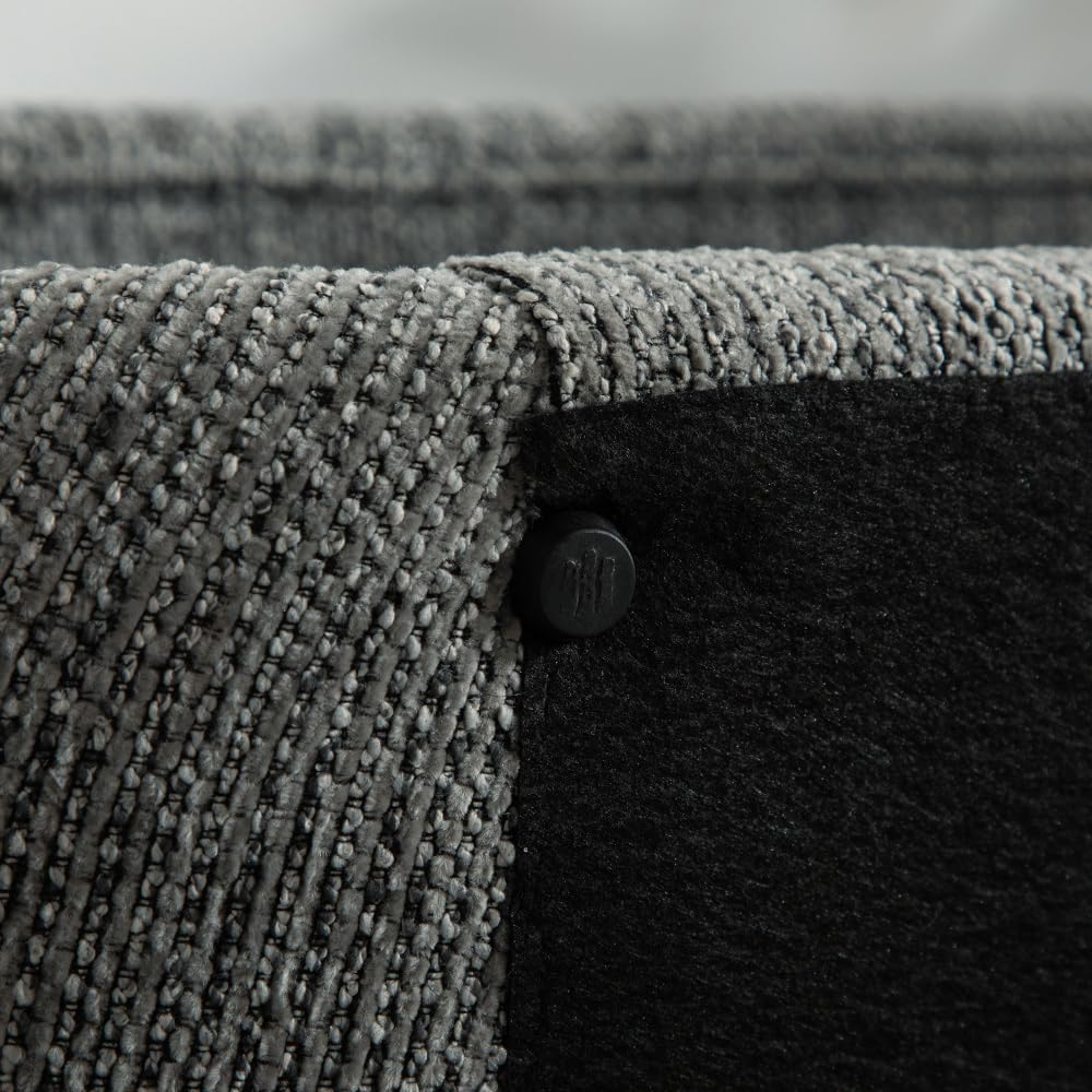52.17" Wide Chenille Upholstered Bench for Bedroom End of Bed, Modern Shoe Bench for Entryway, Equipped with an Iron Frame, Dining Room, Living Room, Bedroom (Gray + Chenille)