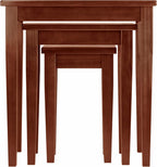 Winsome Regalia Nesting Accent Tables, for Living Room, Walnut, Set of 3