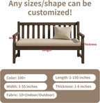 Waterproof Custom Size Bench Cushions for Indoor Outdoor Furniture, Bay Window Seat Cushions Indoor, Custom Cushions for Breakfast/Reading Bench Nook/Dining Entryway Mudroom Bench, Anti-Slip/Scratch