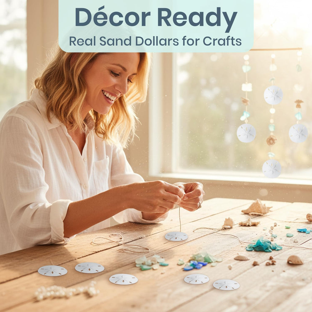 Real Sand Dollars 1.5" to 2" (30 Pack) – Sand Dollar Wall Art & Ornament Set – Beach Wedding Decor – Nautical Party Table Decor – Mini Shells for Crafts – Coastal Gifts