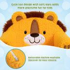ALIMORDEN Animal Kids Chair, Ultra-Soft Comfy Toddler Sofa Chair, Cute Animal-Shaped Design Toddler Couch, Lightweight Birthday for Baby Boys & Girls (Lion)