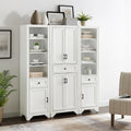Maykoosh 3-Piece Pantry Set with Cabinets - Distressed White - Adjustable Shelves - 59.75" W x 15" D x 67.75" H
