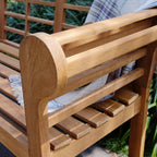 Cambridge Casual Lutyens 4-Foot Teak Wood Garden Bench, Outdoor Teak Bench for Patio, Porch, Deck, Lawn & Backyard, Weather-Resistant Wooden Outdoor Seating