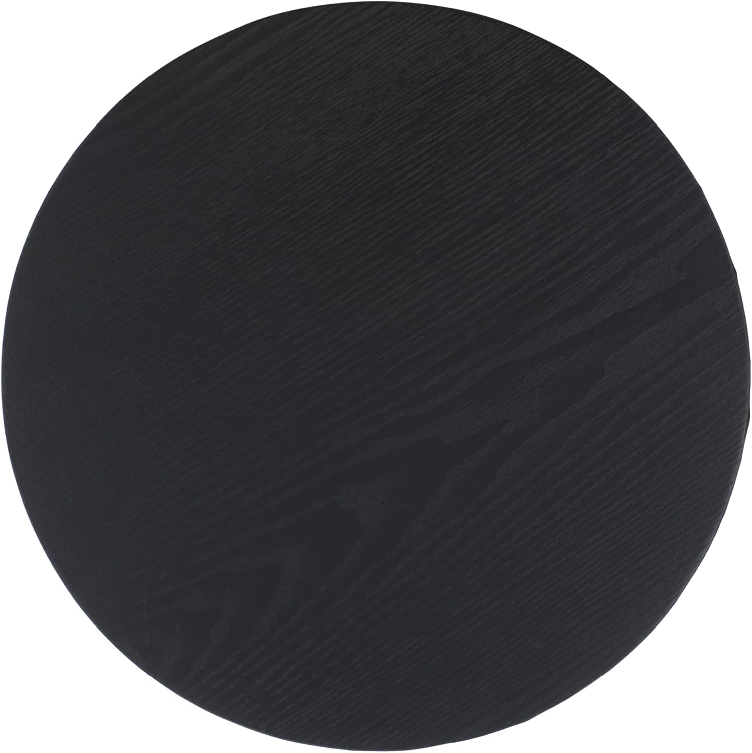 SAFAVIEH Home Collection - Bahan Round Pedestal End Table, Black Modern Stripe Accent Side Table, Fully Assembled (ACC2311A)