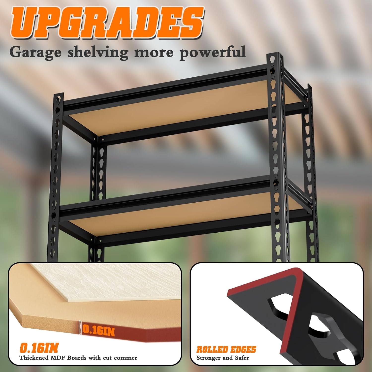 LEVELEVE 5-Tier Storage Shelving Unit, Metal, for Kitchen, Garage, Laundry Room, Adjustable, 30" L x 12" W x 60" H, Rectangular