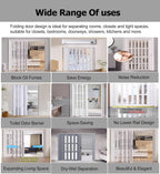 White PVC Folding Door 80 Inch, Accordion Partition for Closet with Hardware & Lock, Interior Multifold Door (38x80in)