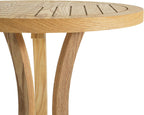 Christopher Knight Home Isele Wood Accent Table with Round Slatted Top Design, Small Side Table with Unique Curved Base, Modern End Table for Living Room/Bedroom/Small Spaces, Natural