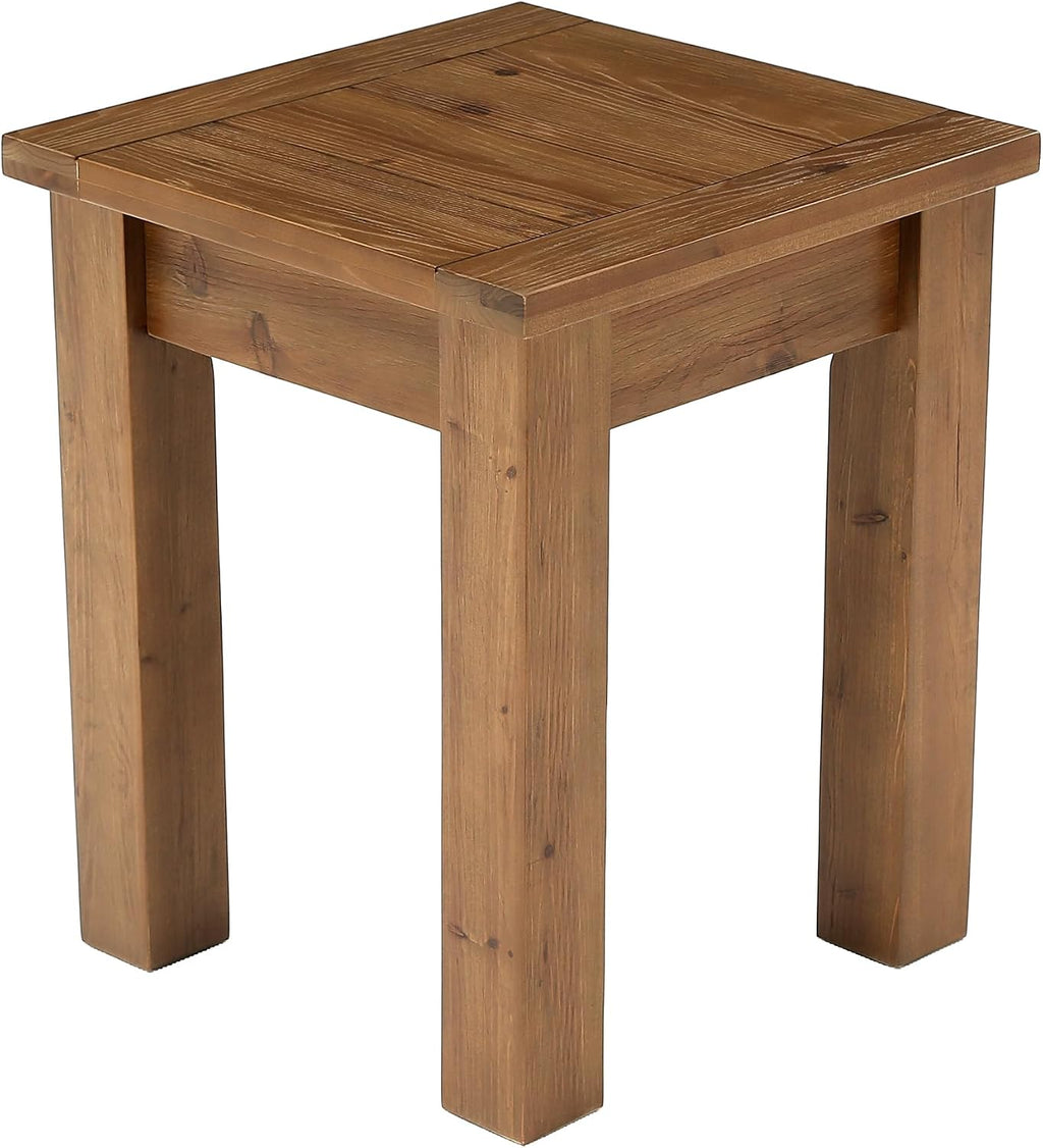 Solid Wood Side Table Set of 2, Farmhouse Square End Tale with Stable 4 Legs for Small Spaces, Living Room, Bedroom