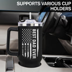 LHSCVUFASC Fathers Day Gift for Dad from Daughter, Son - Birthday Christmas Tumbler Gifts for Husband Dad - Best Ever Dads Gifts Ideas for New Daddy - 40 Oz Stainless Steel Tumbler Coffee Cup