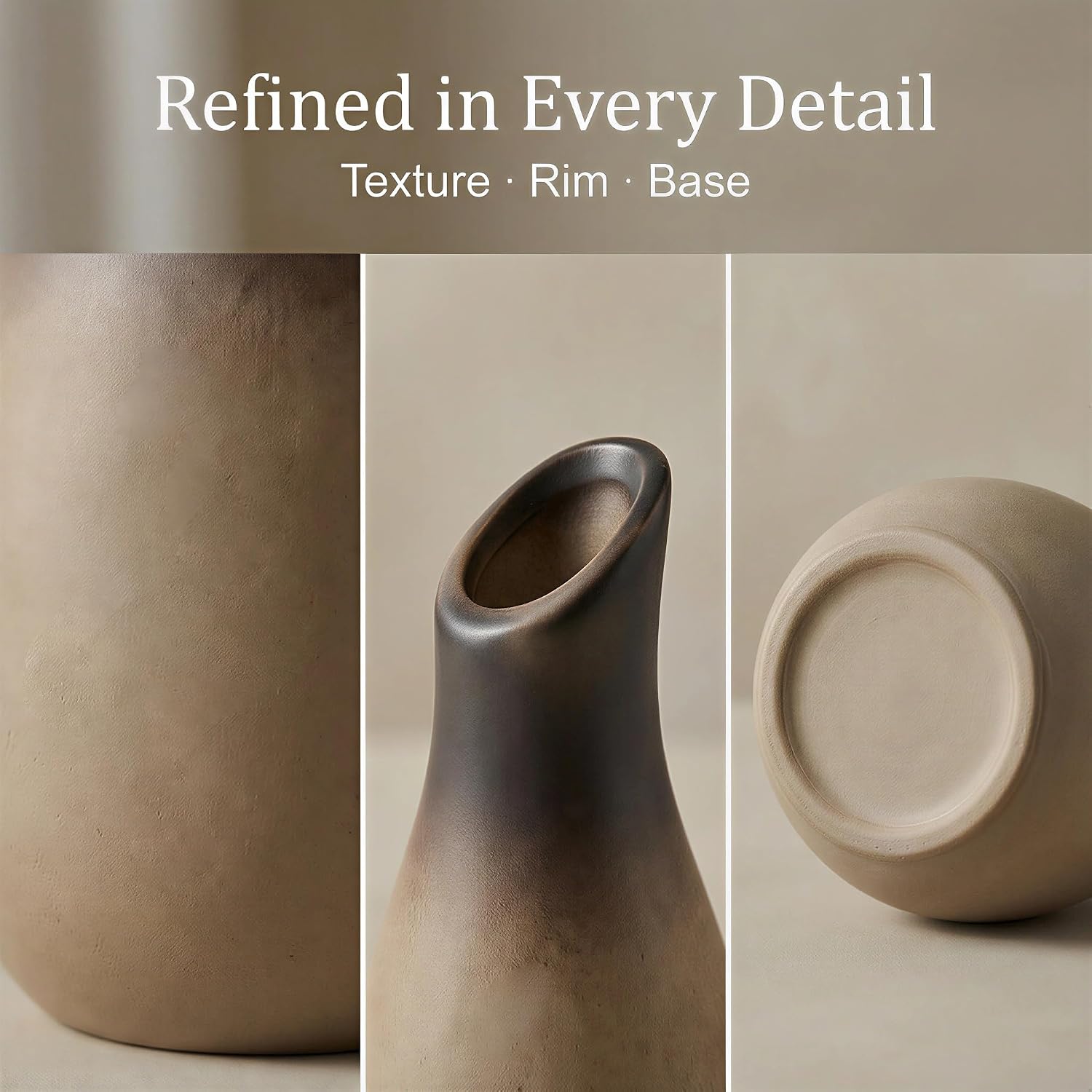 Ceramic Bud Vases, Rustic Small Vase Set of 11, Mini Pottery Vases for Flowers, Modern Farmhouse Home Decor, Clay Vases for Wedding Centerpiece, Shelf and Dinning Table Decoration