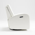 Storkcraft Santa Monica Power Recliner Swivel Glider (Ivory Basketweave) – Effortless Electronic Power Recline, USB-A & USB-C Charger