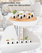6 PCS Cute Handmade Ceramic Mini Vases - Japanese Onigiri Rice Ball Design for Dried Flowers and Small Stems, Adorable Mini Table Decor, Unique Japanese Craft Gift