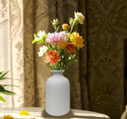 Ceramic White Small Vase, Dry Flower Vases Minimalism Style for Modern Table Shelf Home Decor, Fit for Fireplace Bedroom Kitchen Living Room Centerpieces Office Desk Gift (White, Small)