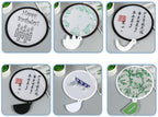 Custom Round Folding Hand Fans, Personalized Logo/Photo/Text Fans for Wedding, Party, Advertising & Outdoor Events (100pcs)