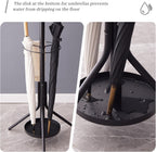 Kitsanery Coat Rack Freestanding,Metal Coat Tree with Umbrella Holder,Hat and Coat Rack Stand for Entryway, Hallway, Living Room, Bedroom (Black)