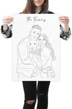 NudoHome Personalized Custom Line Portrait – Minimalist Hand-Drawn Illustration from Your Photo | Gift for Mother’s Day, Father’s Day, Birthdays, and Christmas, gift