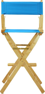 Casual Home 230-00/021-27 Director Chair 30" - Bar Height Natural Frame/Turquoise Canvas