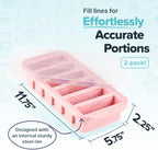 Souper Cubes 1/2 Cup Silicone Freezer Molds with Lids, Cotton Candy, 2-Pack | 100% Platinum-Cured Silicone Freezer Cubes, Oven & Microwave Safe, Perfect for Freezing Broth, Sauces, Sides and More