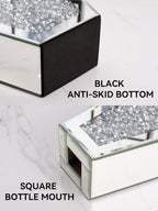 Flower Vase Crushed Diamond Vases for Decor Silver Mirror Vases for Centerpieces, Bling Crystal Decorative Glass Vase for Home Decor, 12 Inch - Can’t Hold Water