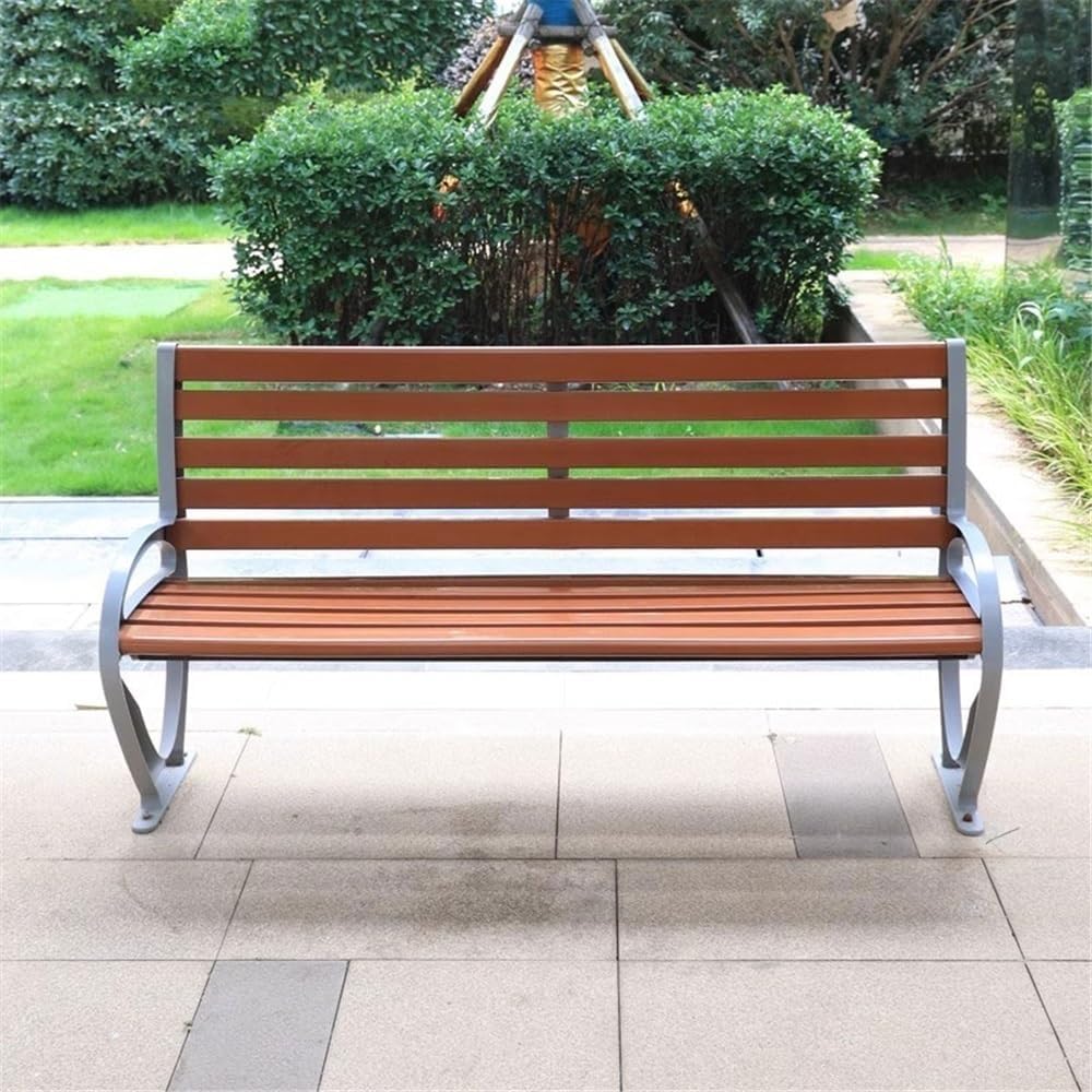 Garden Outdoor Benches, Patio Park Benches with Backrests, Cast Aluminium Benches, Leisure Chairs for Porch Garden Poolside Lawn Seat(Small)