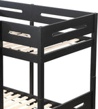 Black Twin,Twin Bunk Bed with Ladder