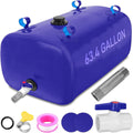 240L/63.4 Gallon Large Capacity Collapsible Water Storage Bladder, Portable Foldable Soft Water Bladder Tank, Leakproof Tear-Resistant Emergency Water Container for RV, Truck & Outdoor Use