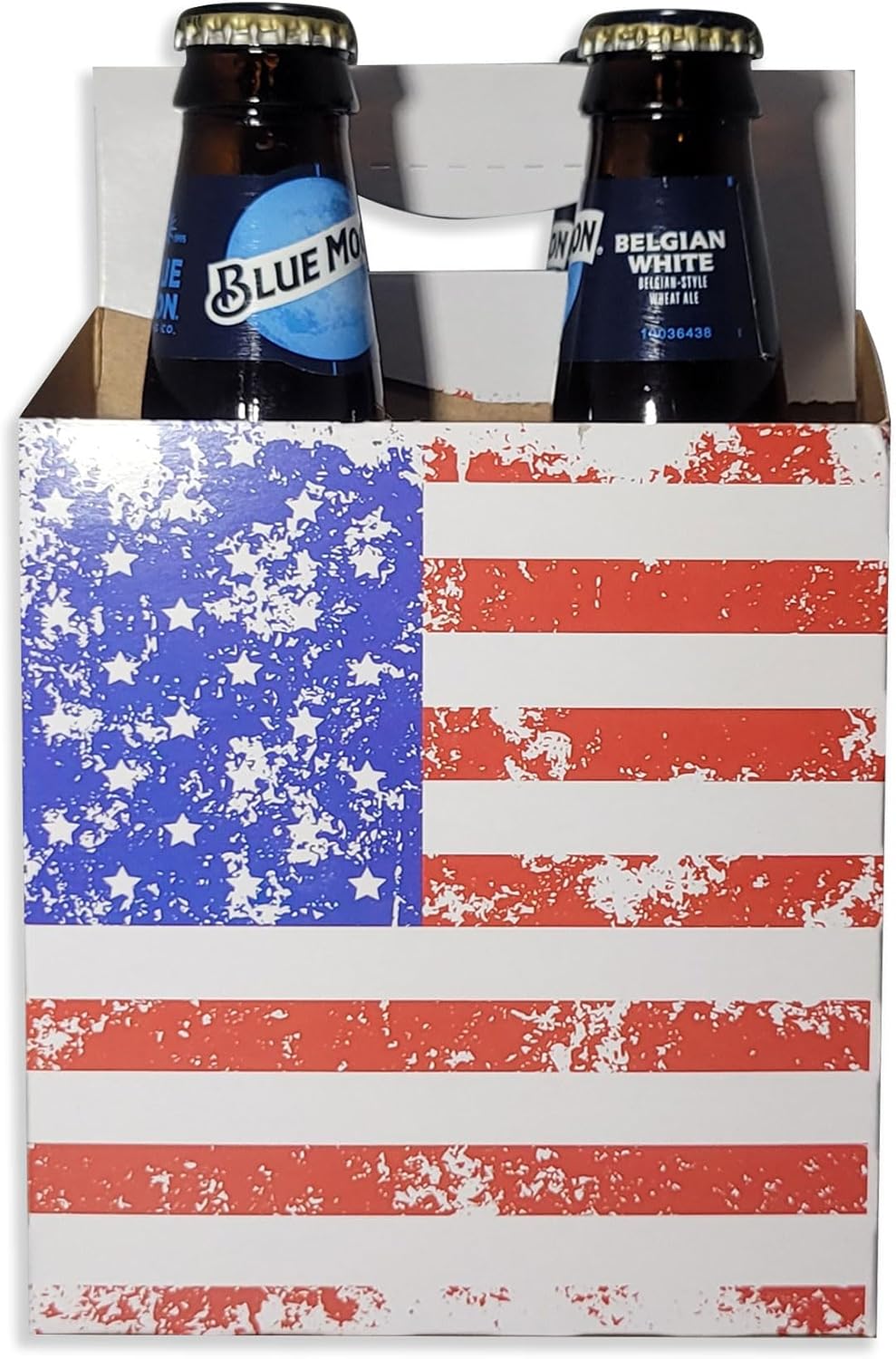 ICE N COLD 4pk Cardboard Carrier (Flag,12ct) | Holds 4pk 12oz Bottles
