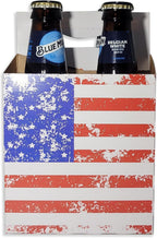 ICE N COLD 4pk Cardboard Carrier (Flag,12ct) | Holds 4pk 12oz Bottles