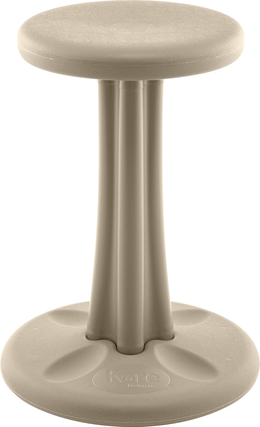 Kore Preteen Wobble Stool, Flexible Seating, Age 10-11, 18.7in, Sand Dollar | Wiggle chair for classroom and home boosts focus, improves posture, and provides an energy outlet; anti-tip base; Made in USA