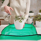 FANTIAN Potting Mat for Indoor Plant Transplanting, 29.5" X29.5" Waterproof Repotting Mat, Foldable Soil Change Mat Gardening Planting Mat - Gifts for Plant Lovers