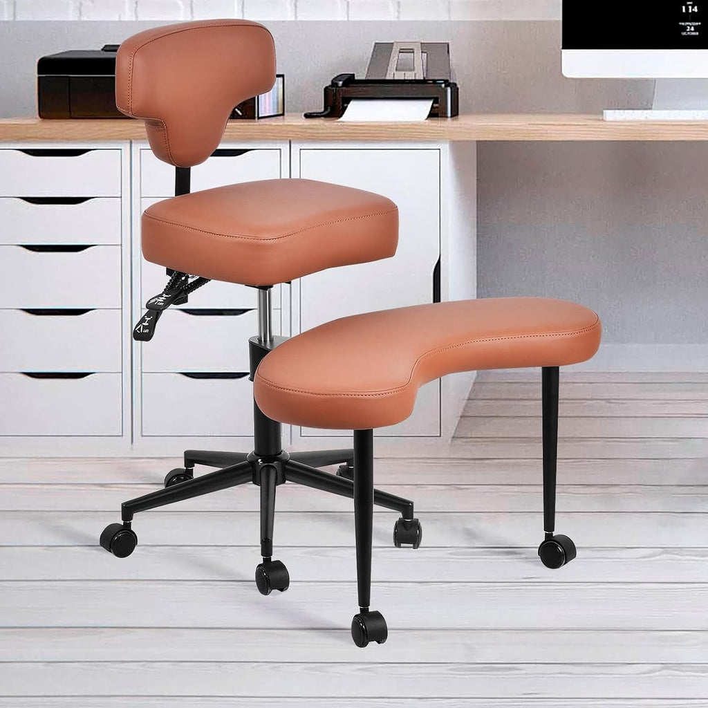 Meditation Chair | Relaxing Chair with Wheels | Height Adjustable Seat with Lumbar Support | for Adults Fidget and Yoga, Pose Improvement