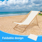 Deck Chair Sling Replacement, 45×16.9" Patio Sling Lounge Chairs Canvas, Folding Lounge Repair Cloth DIY Replacement Kits for Sunbathing Garden Courtyard Beach Relaxation (No Pillow)