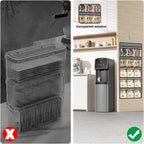 2 Pcs Hanging Tea Bag Organizer Coffee Packet Holder Tea Storage Organizer Multi-Functional Kitchen Organizer with 15 Clear Pockets (Grey)