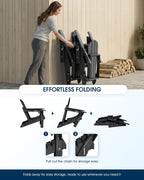 MUCHENGHY Folding Adirondack Chairs Patio Chairs Outdoor Adirondack Chair Weather Resistant Chair for Patio, Outside, Deck, Backyard, Fire Pit Chair, Campfire Chairs (Black)