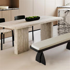 Modern Retro Wooden Long Bench at The Foot of The Bed in The Bedroom Dressing Room or Home for Changing Shoes Entryway(XS)