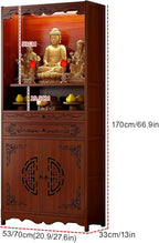 Meditation Altar Table ， Chinese Cabinet Pedestal Offering Table Buddhist Prayer for Small Spaces(70cm(27.6in))