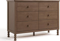 Storkcraft Rio 6 Drawer Dresser, Hazelnut | GREENGUARD Gold Certified, Wood Dresser for Kids Bedroom, Kids & Nursery Storage Chest, Safety Interlocking Drawers, Nursery