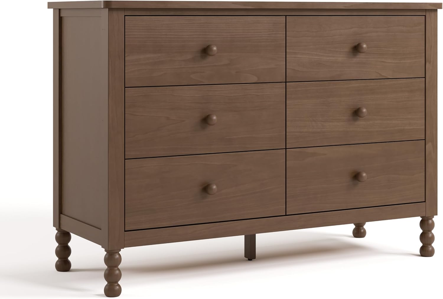 Storkcraft Rio 6 Drawer Dresser, Hazelnut | GREENGUARD Gold Certified, Wood Dresser for Kids Bedroom, Kids & Nursery Storage Chest, Safety Interlocking Drawers, Nursery